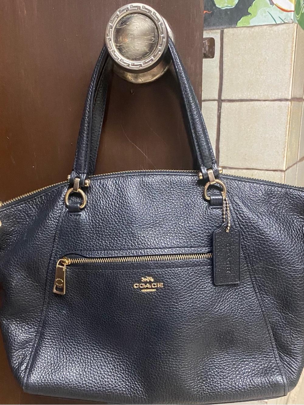 Price Drop! Coach Black Pebbled Leather Prairie Satchel Shoulder Bag - Picture 3 of 10